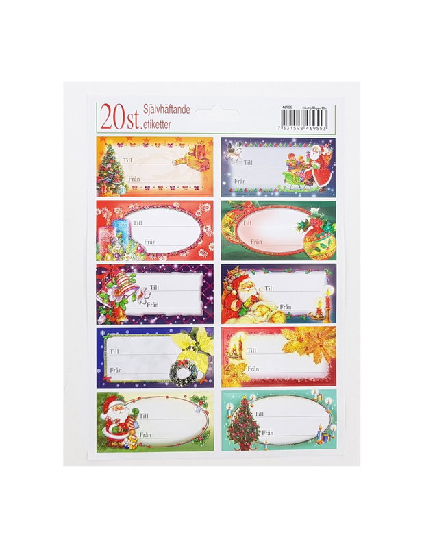 Julklappsetiketter – 20-pack