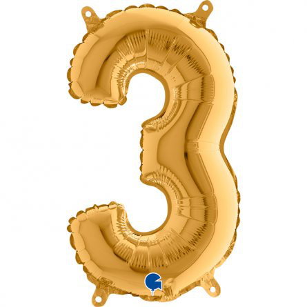 Sifferballong - Guld 35 cm (3)