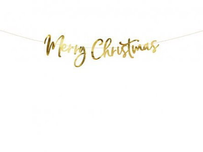 Vimpel - Merry Christmas - Guld
