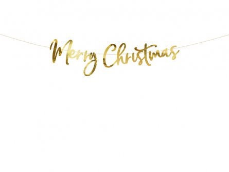 Vimpel - Merry Christmas - Guld