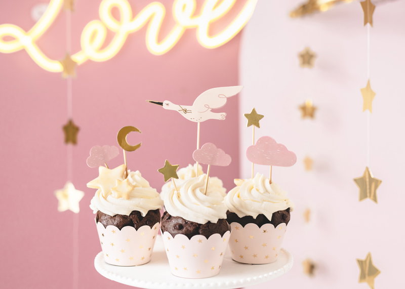Muffinsdekoration Stork