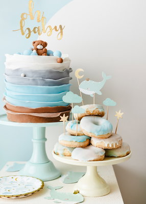 Cake Topper Oh Baby - Guld