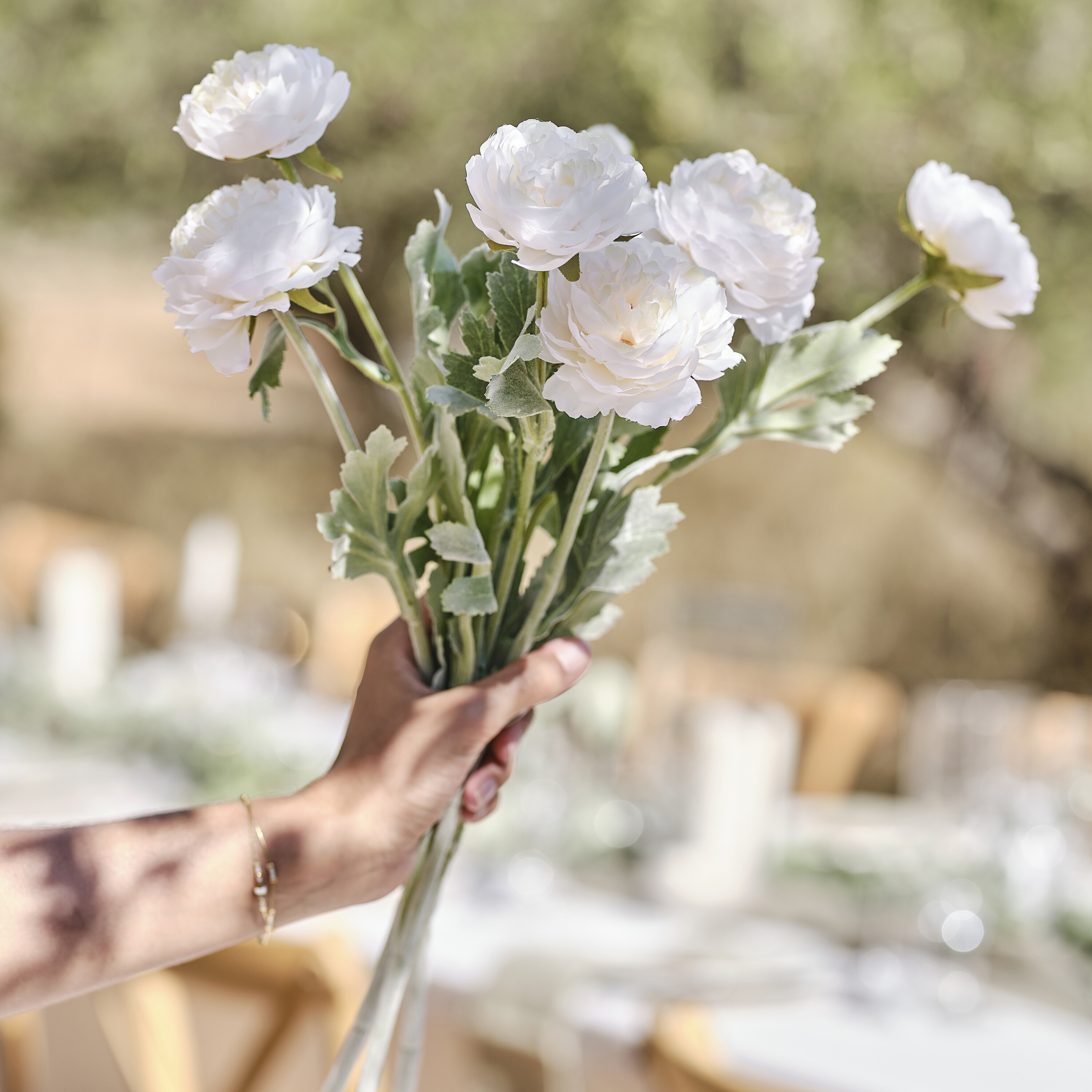 Konstgjord blomma - Ranunkel - Sage Wedding