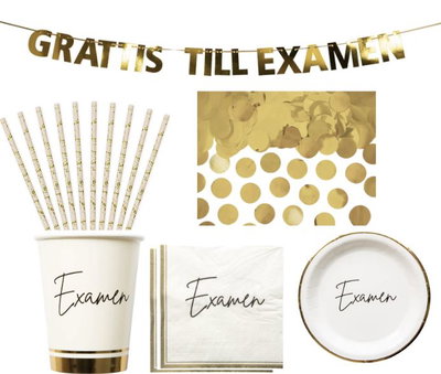 Examenpaket, dukning, 8 personer