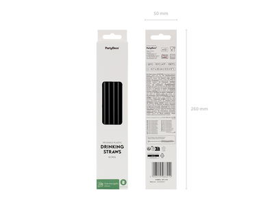 Sugrör Svarta 12 pack