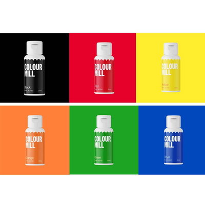 Färgpaket Grund Oljebaserade ätbara färger - Colour Mill