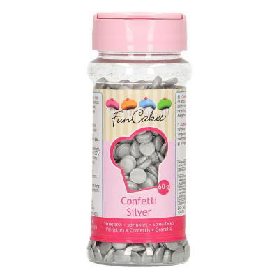 Strössel - Confetti - Silver - FunCakes