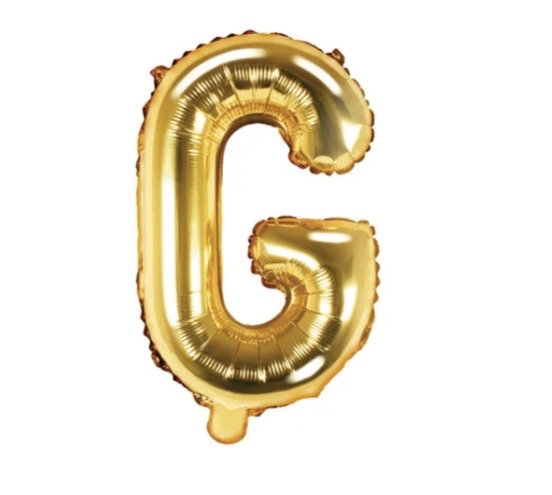Bokstavsballong Guld