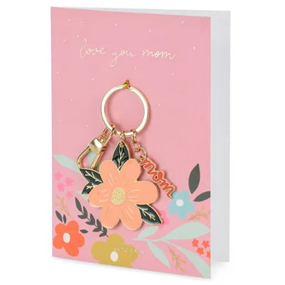 Kort Love You Mom med nyckelring