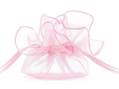 Organzapåsar Rund Rosa 10-pack