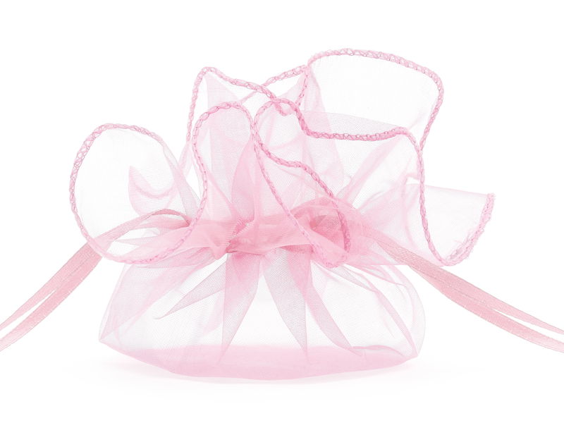 Organzapåsar Rund Rosa 10-pack