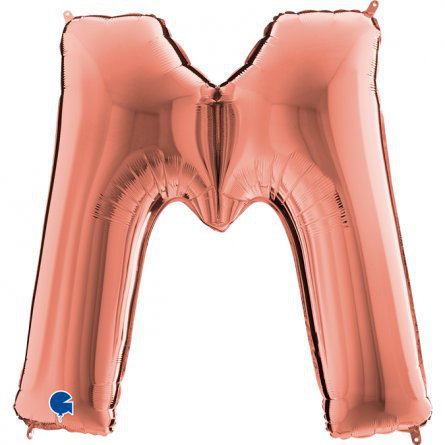 Bokstavsballong - Roséguld - 100 cm (M)