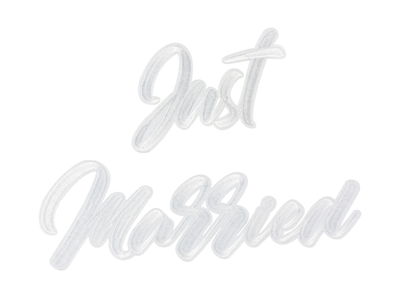 Påtrykbart Märke Just Married