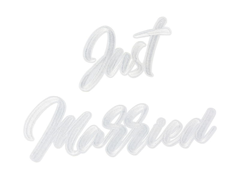 Påtrykbart Märke Just Married