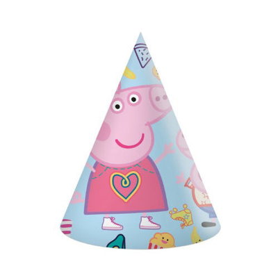 Partyhatt Greta Gris – 6-pack – Peppa Pig Messy Play