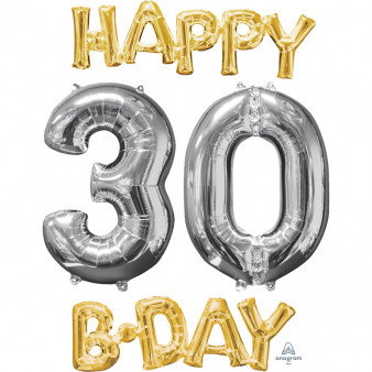 Folieballong - Happy Bday - 30