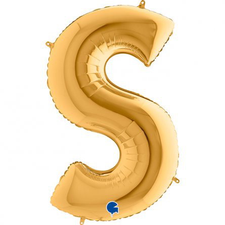 Bokstavsballong - Guld - 100 cm (S)