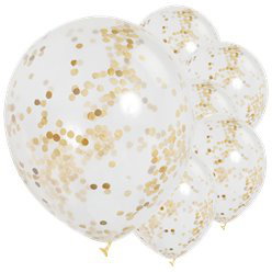 Konfettiballonger - Guld