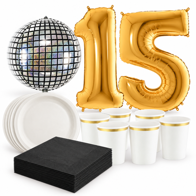 15-årskalas, Discokalas, kalaspaket, 6 gäster – samlat paketinnehåll
