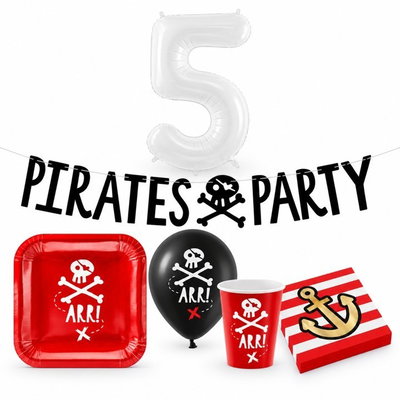 5-årskalas, Piratkalas, kalaspaket, 6 gäster – paketets innehåll
