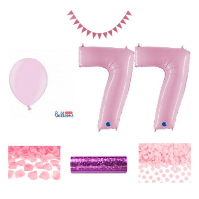 77-års festpaket, Rosa, Stor – sammansatt produktbild