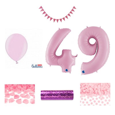 49-års festpaket, Rosa, Stor – sammansatt produktbild