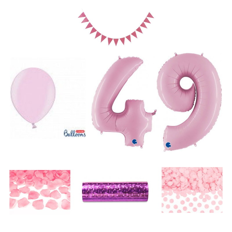 49-års festpaket, Rosa, Stor – sammansatt produktbild