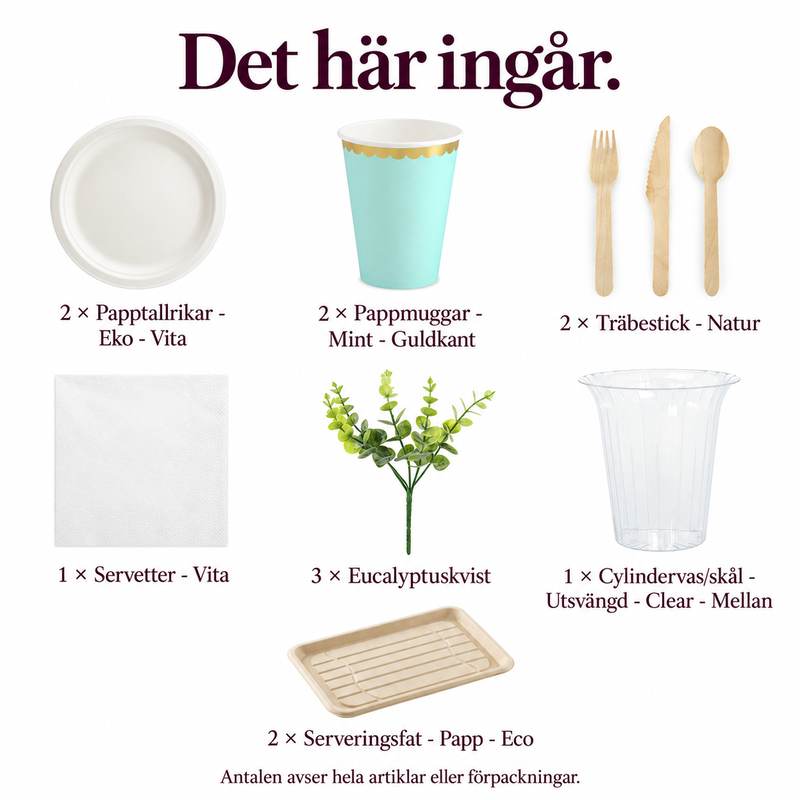 Natur och grönt – babyshowerns picknickbord för tolv