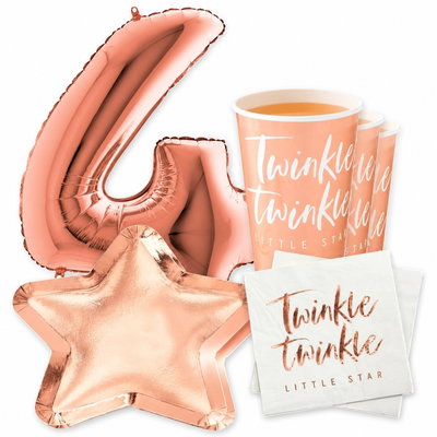 4-årskalas, Twinkle, kalaspaket, 8 gäster – samlat paketinnehåll
