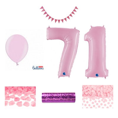 71-års festpaket, Rosa, Stor – sammansatt produktbild