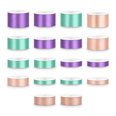 Satinbandspaket – Macaronaskar – Stor – 18 rullar – hela paketet