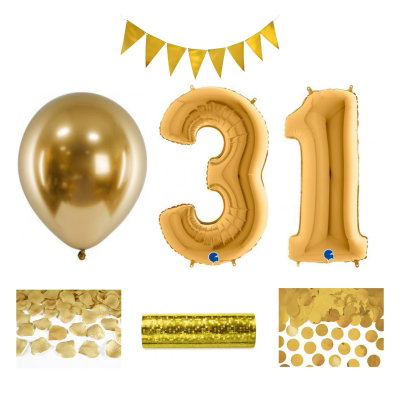 31-års festpaket, Guld, Stor – sammansatt produktbild