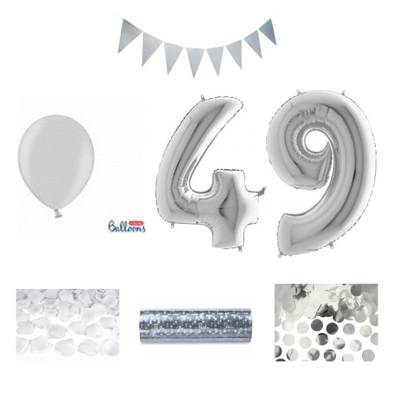 49-års festpaket, Silver, Stor – sammansatt produktbild