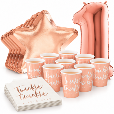 1-årskalas, Twinkle, kalaspaket, 8 gäster – samlat paketinnehåll