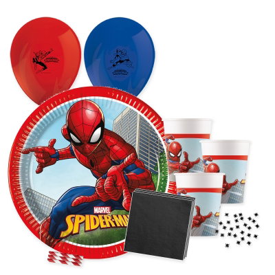 Spiderman – kalaspaket för 8 gäster – samlad paketbild