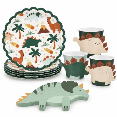 Dinosauriekalas, dukningspaket, 6 gäster