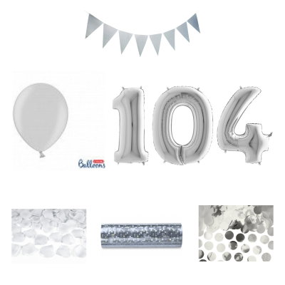 104-års festpaket, Silver, Stor – sammansatt produktbild