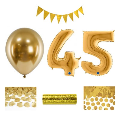 45-års festpaket, Guld, Stor – sammansatt produktbild