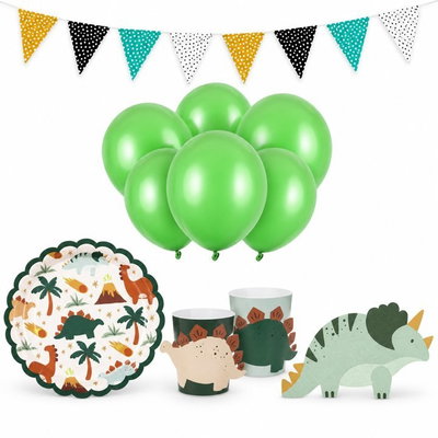 Dinosauriekalas, kalaspaket, 6 gäster – paketets innehåll