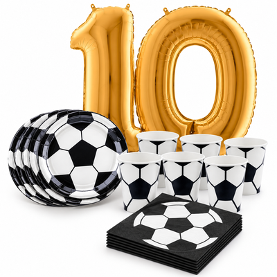 10-årskalas, Fotboll, kalaspaket, 6 gäster – samlat paketinnehåll