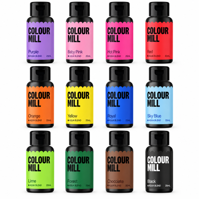 Kickstarter, 12 flaskor Colour Mill Aqua Blend à 20 ml