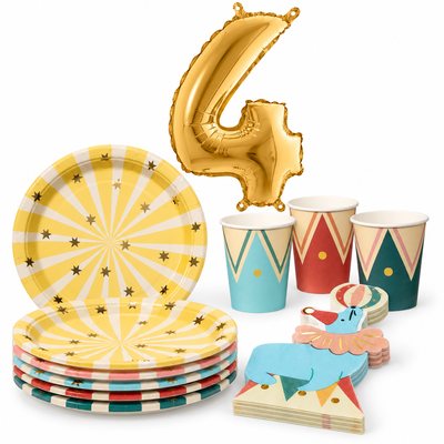 4-årskalas, Cirkus, kalaspaket, 6 gäster – paketets innehåll