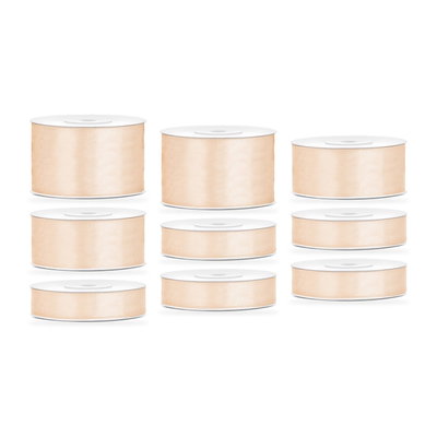 Satinbandspaket – Cream – 9 rullar – hela paketet