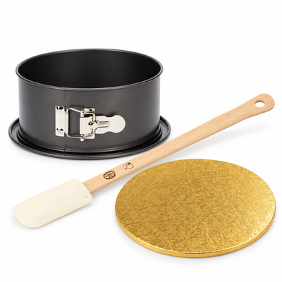 Produktöversikt: Liten cheesecake – 18 cm form och serveringsbricka