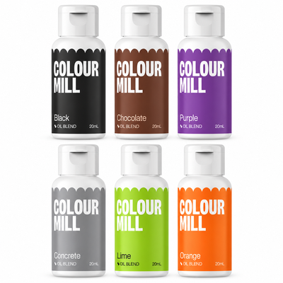 Halloween nyanser, 6 flaskor Colour Mill Oil Blend à 20 ml