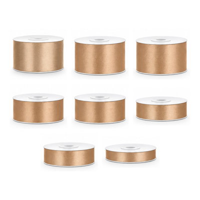 Satinbandspaket – Ljus Guld – 8 rullar – hela paketet
