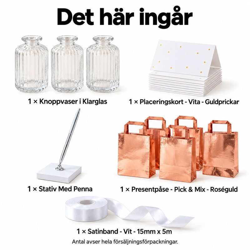 Sticklingsbyte för tre – märk, visa och bär hem – innehåll och antal försäljningsförpackningar