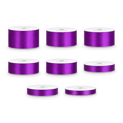 Satinbandspaket – Lila – 8 rullar – hela paketet