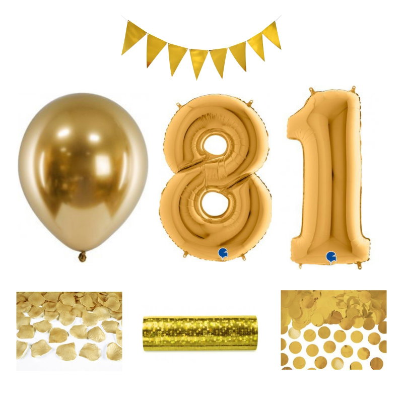 81-års festpaket, Guld, Stor – sammansatt produktbild