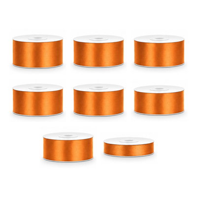 Satinbandspaket – Rost Orange – 8 rullar – hela paketet